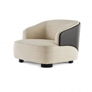 Velour armchair-lago leather outside Immagine
