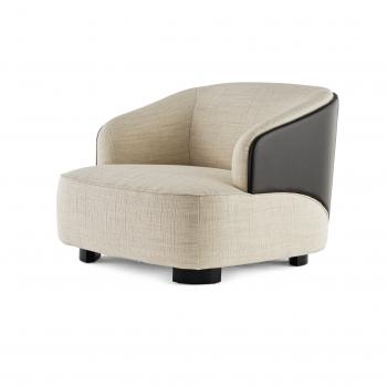 Velour armchair-lago leather outside