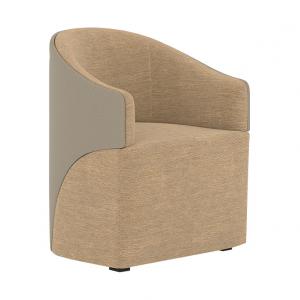Velour tub chair - lago leather outside Image