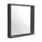 Gillo square mirror - 54 bl nick/92 slv da