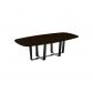 Rodolfo dining table oval - Black nickel base/chocolate walnut top