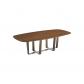 Rodolfo dining table oval - Bronze base/natural walnut top