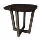 Fellini coffee table tall - Bronze base - eucal. brown top