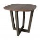 Fellini coffee table tall - Bronze base / natural walnut top