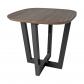 Fellini coffee table tall - Black nickel base / natural walnut top