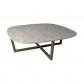 Fellini coffee table square - Bronze base / eucalyptus nat. pomele top