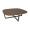 Fellini coffee table square - Bronze base / natural walnut top