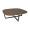 Fellini coffee table square - Black nickel base / natural walnut top