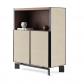 Pique cabinet tall - Natural walnut / flat doors / flat sides