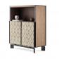 Pique cabinet tall - Natural walnut / 3d doors / no side panels