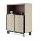 Pique cabinet tall - Natural walnut / 3d doors / flat sides