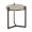 Nodo coffee table small - Glass & textile top/bronze base