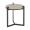 Nodo coffee table small - Glass & textile top/black nickel base