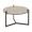 Nodo coffee table medium - Glass & textile top/bronze base